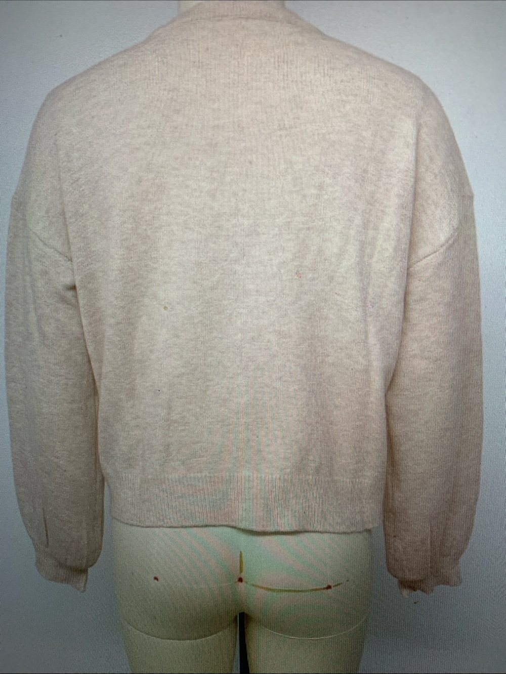 Classic Cream Knit Sweater with Decorative Knot Closures - Picture 3 of 5
